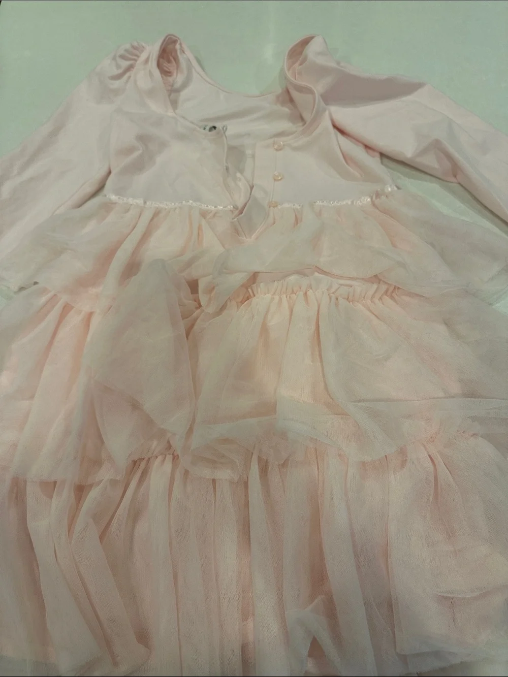 Janie and Jack Pale Pink Girls' Tulle Dress